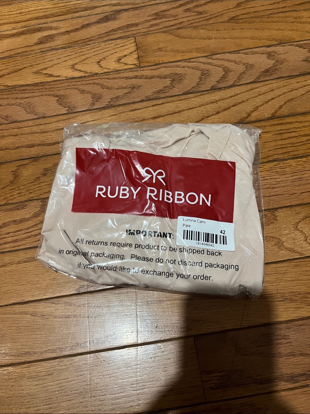 Ruby Ribbon Lumina Cami in Pale, size 42.